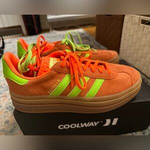 Adidas Gazelle Bold in solar orange/solar green